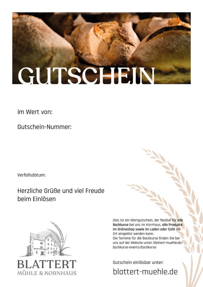 Backkurs-Gutschein