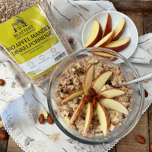 Bio-Apfel-Mandel-Dinkel-Porridge 500 g