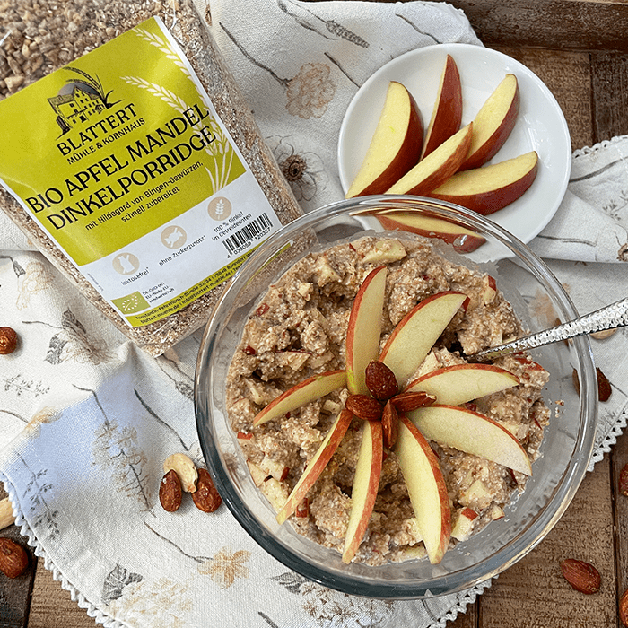 Bio-Apfel-Mandel-Dinkel-Porridge 500 g