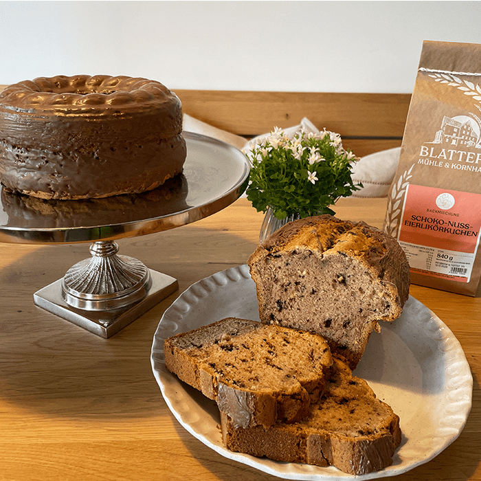 süße Backmischung Eierlikör-Nuss-Schokokuchen