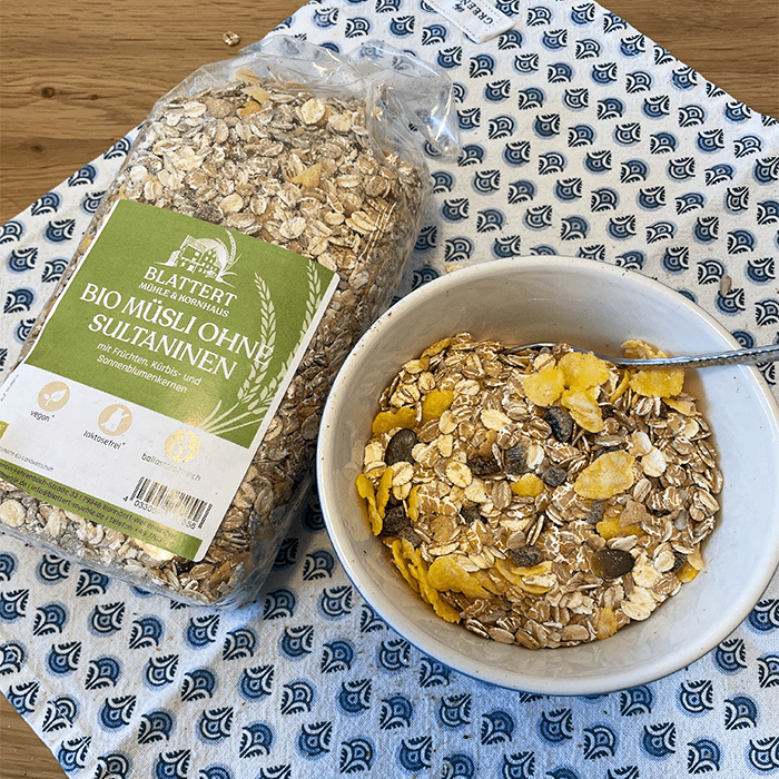 Bio-Müsli ohne Sultaninen