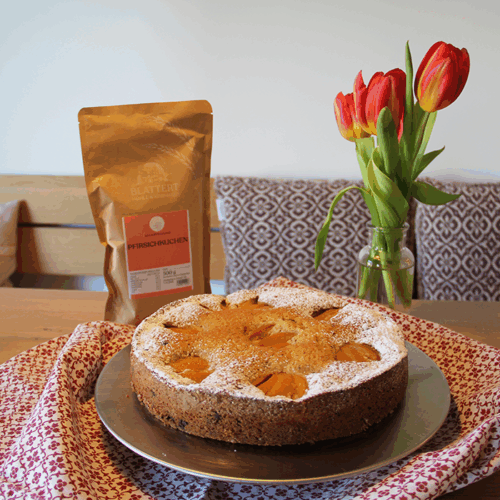 süße Backmischung Pfirsichkuchen