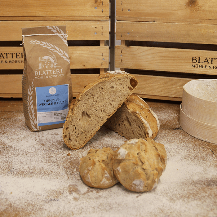 Brot-und Brötchenbackmischung Urkornweckle & -brot