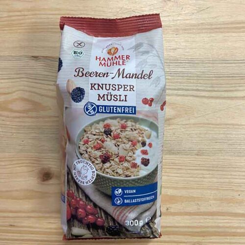 glutenfreies Bio-Beeren-Mandel Knuspermüsli