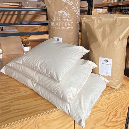 Dinkelspreu - Kissen mit RV Öko-Tex naturbel.