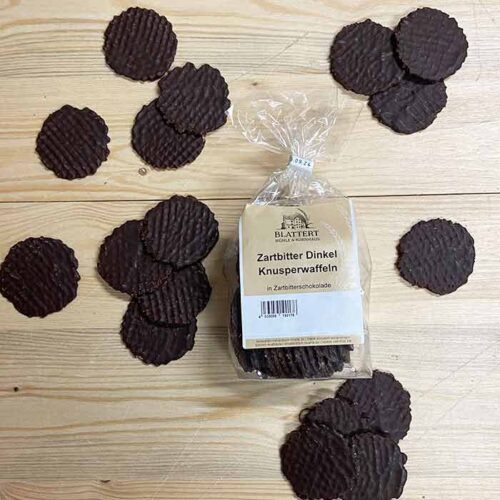 Dinkel-Knusperwaffeln Zartbitter